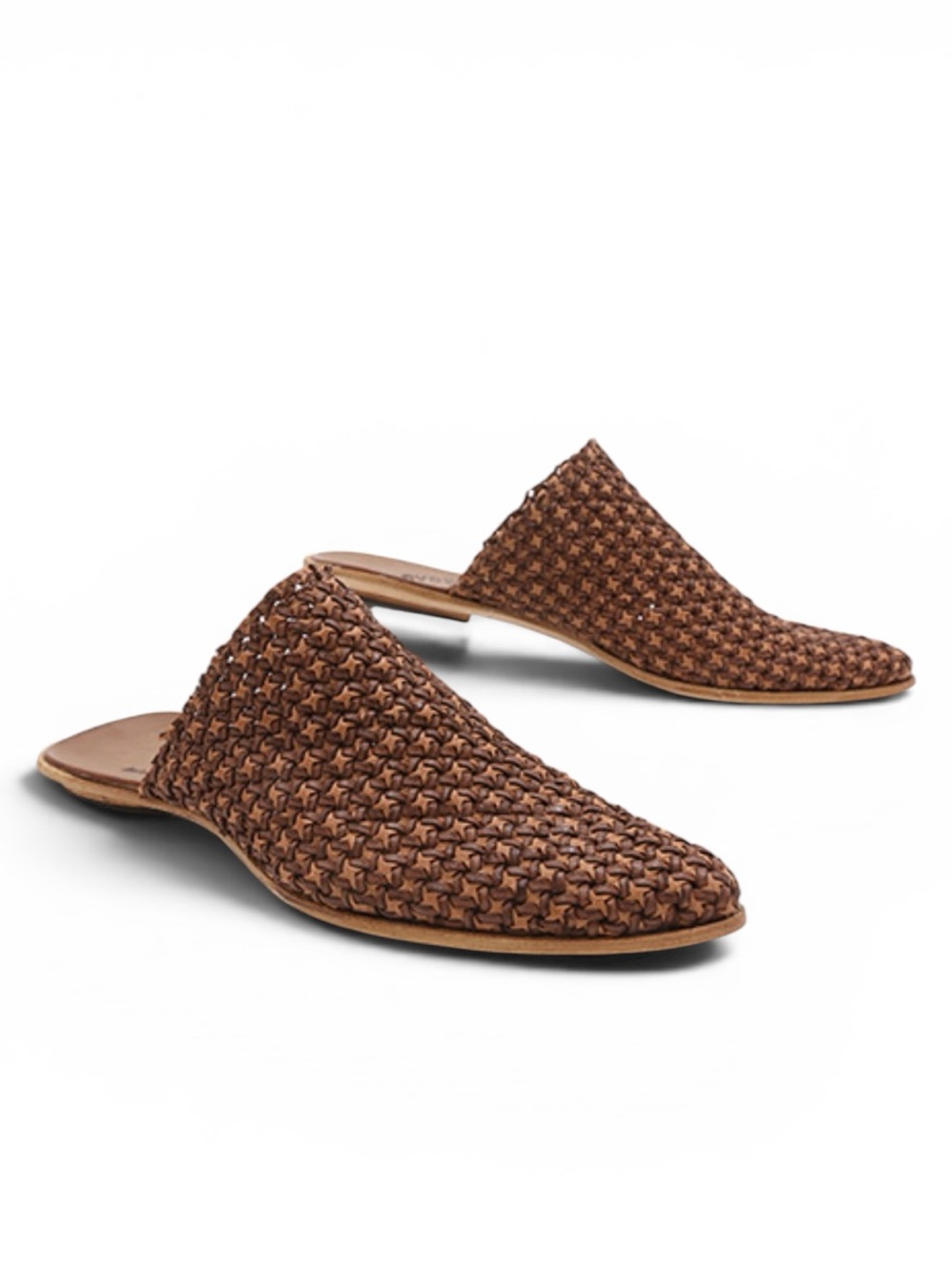 Cydwoq Orient vintage knit leather mules 38